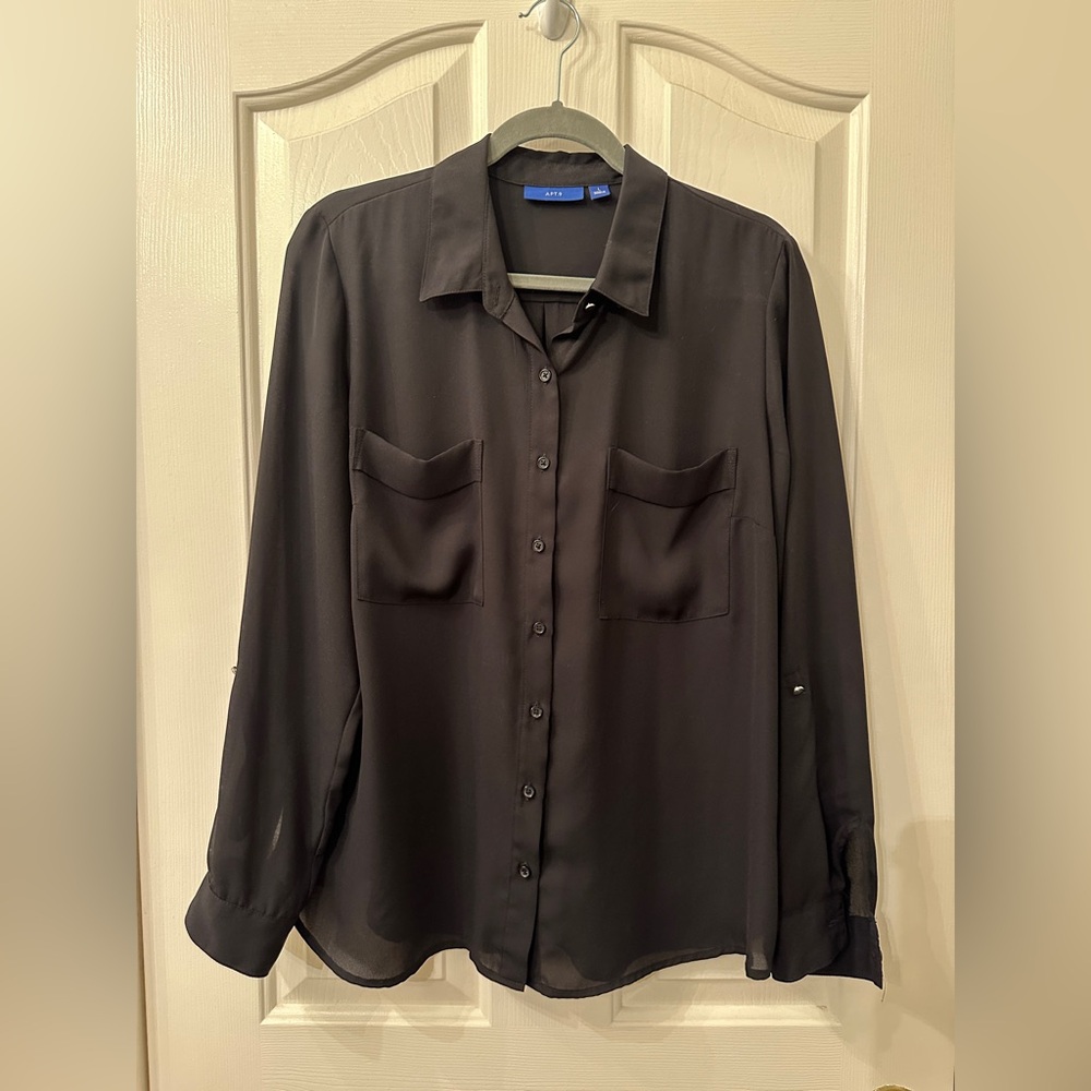 Sheer Long Sleeve Blouse